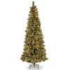 7.5’ Pre-Lit Glittery Pine Christmas Tree – Clear Lights