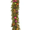 72” Pre-Lit Kaleidoscope Artificial Christmas Garland – Warm White LED Battery Operated Lights