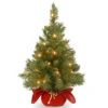 24" Pre-Lit Full Majestic Fir Artificial Christmas Tree – Warm White LED Lights