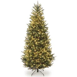 7.5' Pre-Lit Natural Fraser Slim Artificial Christmas Tree – Clear Lights