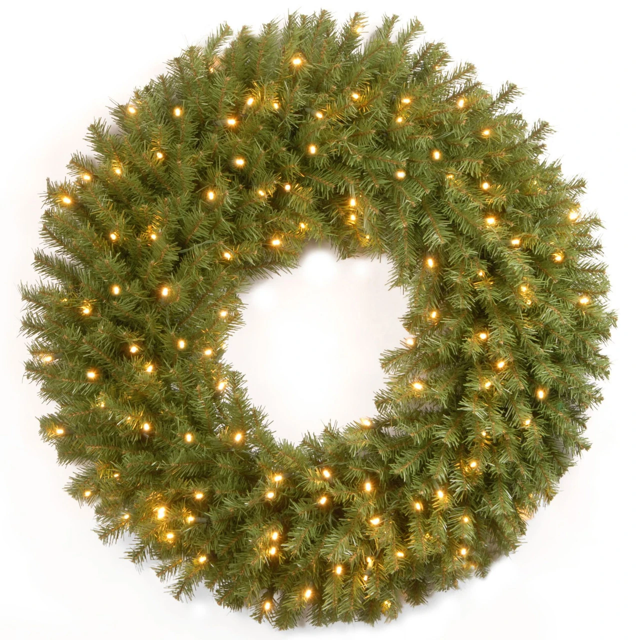 30" B And O Pre-Lit LED Norwood Fir Artificial Christmas Wreath – Warm White Lights