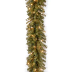9' X 10" Pre-Lit Norwood Fir Artificial Christmas Garland - Clear Lights