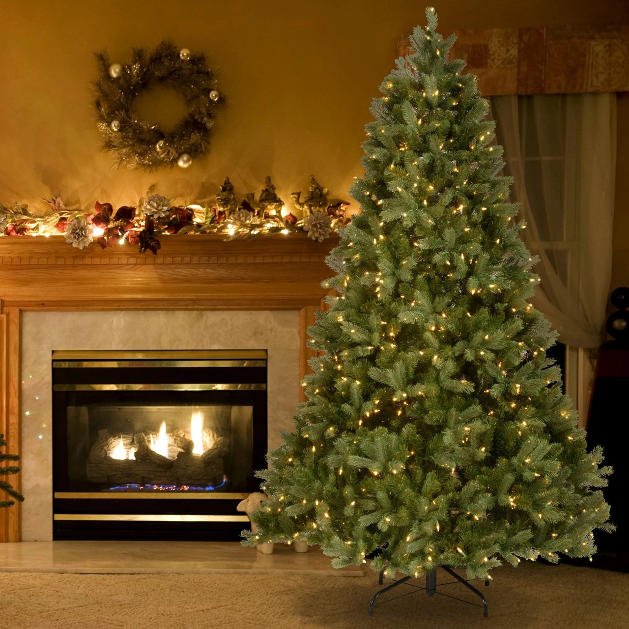 7’ Pre-Lit Downswept Douglas Fir Artificial Christmas Tree - Clear Lights - Image 3