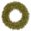 Pre-Lit Downswept Douglas Fir Artificial Christmas Wreath - 48-Inch, Clear Lights