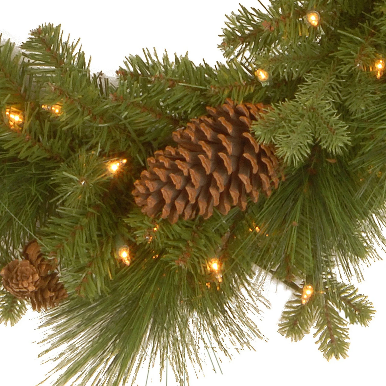 24" Pre-Lit Eastwood SpruceArtificial Christmas Wreath - Warm White LED Lights - Image 2