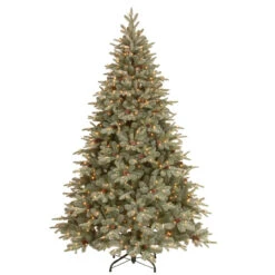 7.5' Frosted Arctic Spruce Artificial Christmas Tree - Clear Lights