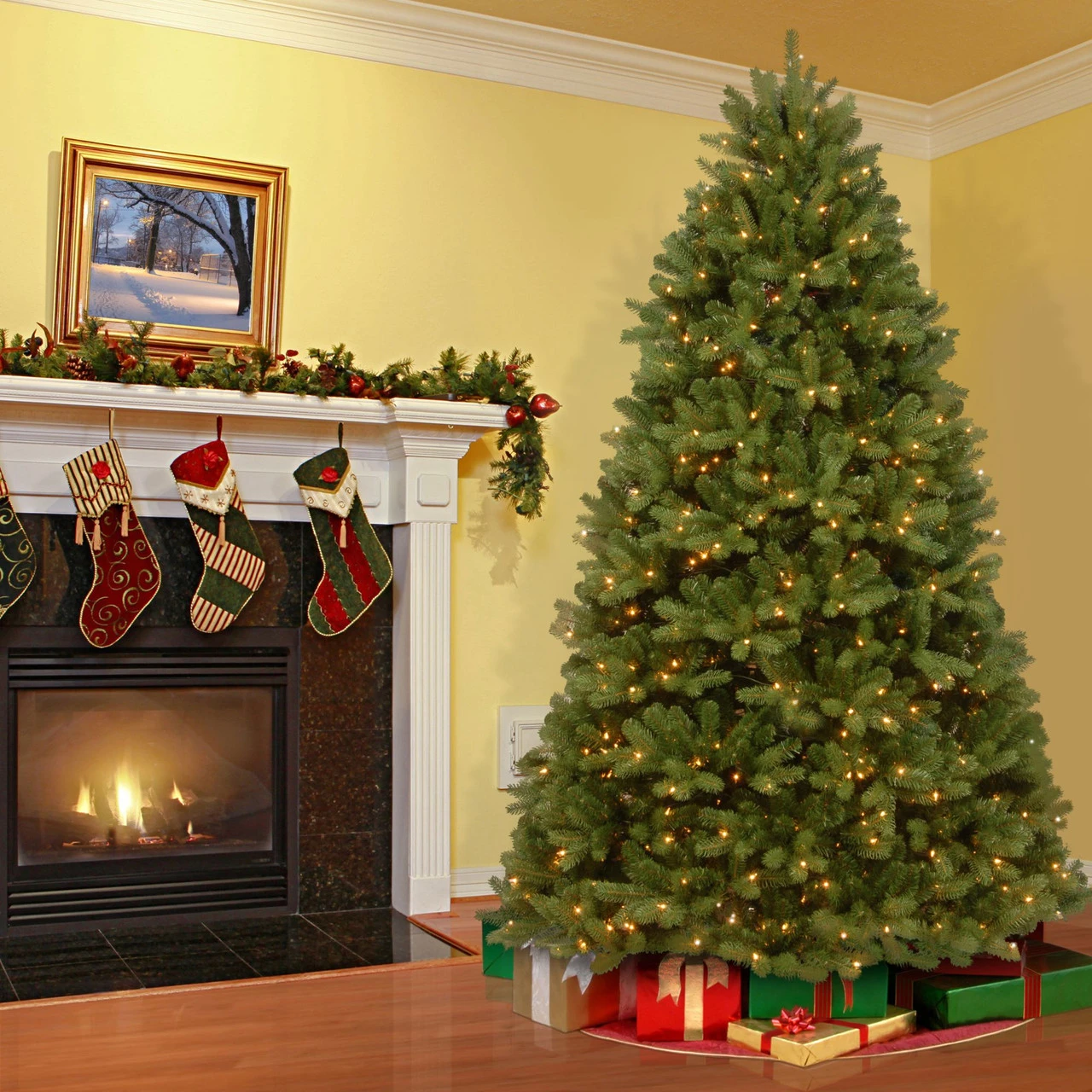 6.5’ Pre-Lit Newberry Spruce Artificial Christmas Tree – Clear Lights - Image 2