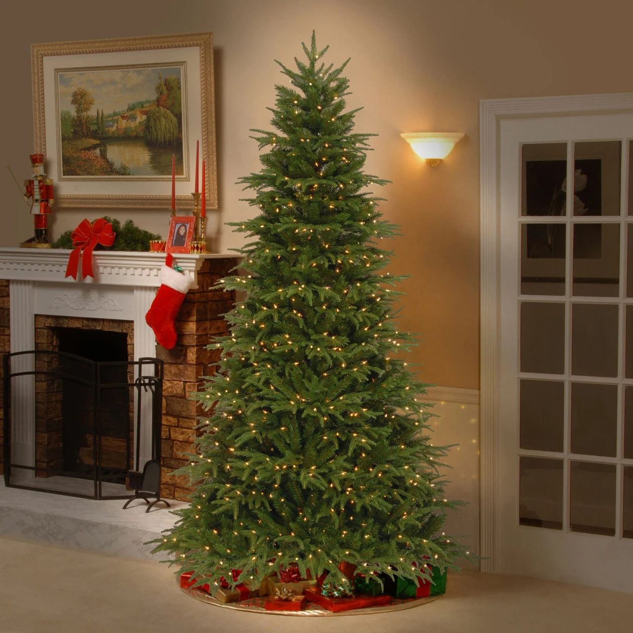 6.5’ Pre-Lit Northern Frasier Fir Artificial Christmas Tree - Clear Lights - Image 2