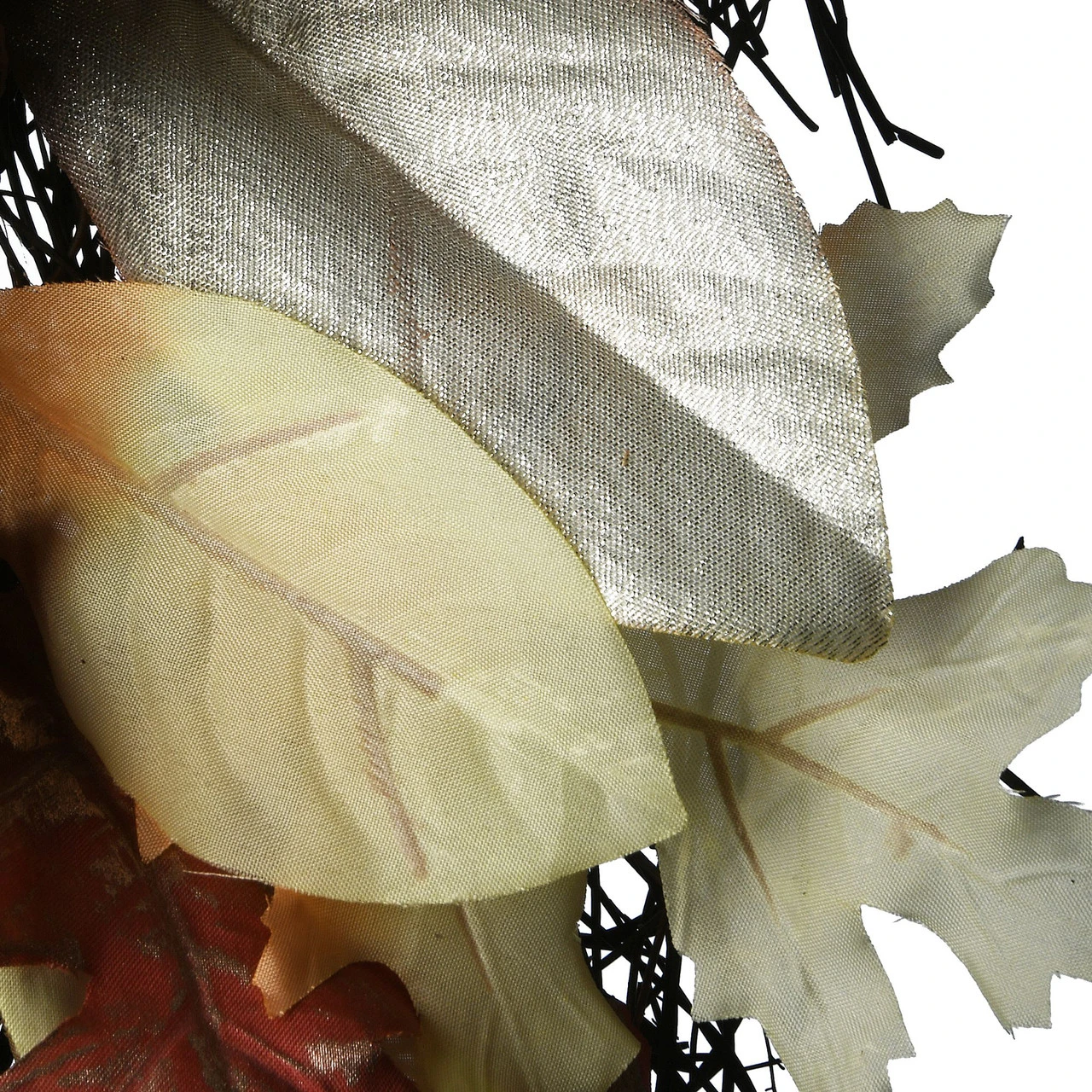 24" Maple Leaf And Gourd Fall Harvest Teardrop Swag - Image 4