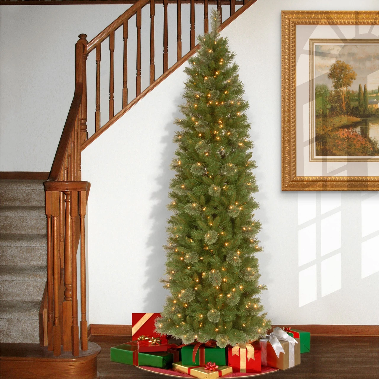 6.5’ Pre-Lit Tacoma Pine Artificial Christmas Tree - Clear Lights - Image 2