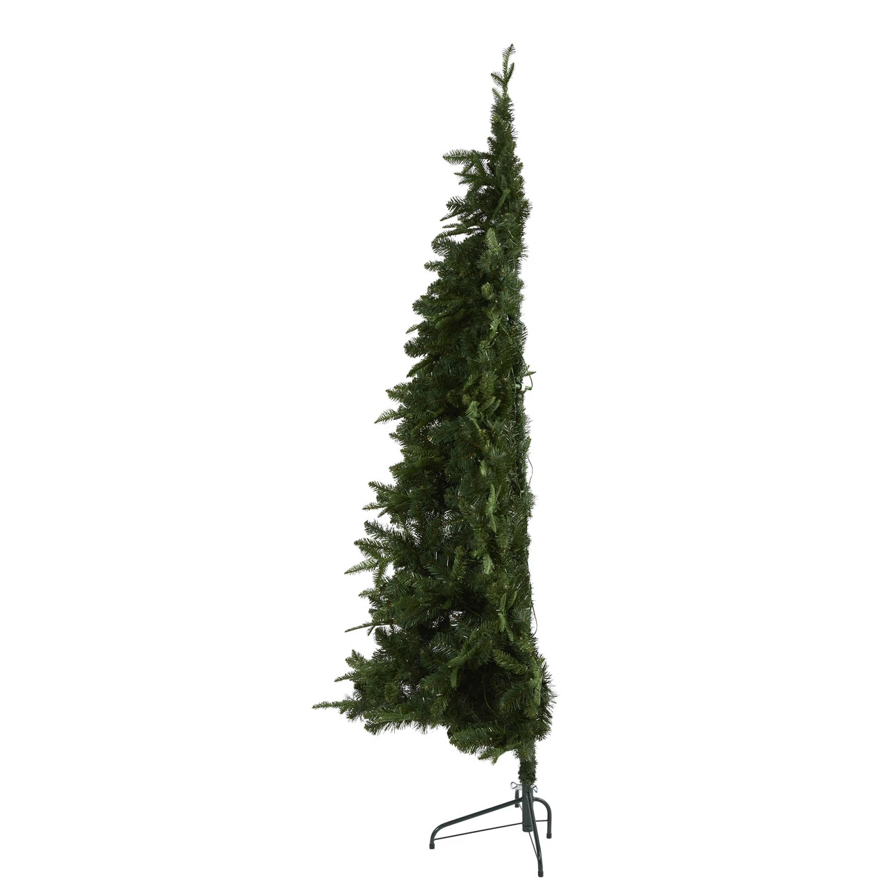 7’ Pre-Lit Grand Teton Artificial Half Wall Christmas Tree, Clear LED Lights - Image 5