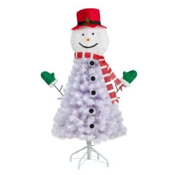 4’ Snowman Artificial Christmas Tree, Unlit