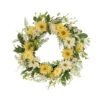 24" Vibrant Puleo International Artificial Chrysanthemum And Daisy Floral Spring Wreath