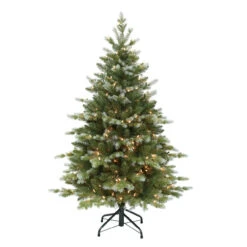 4.5' Pre-Lit Slim Colorado Spruce Artificial Christmas Tree, Clear Lights