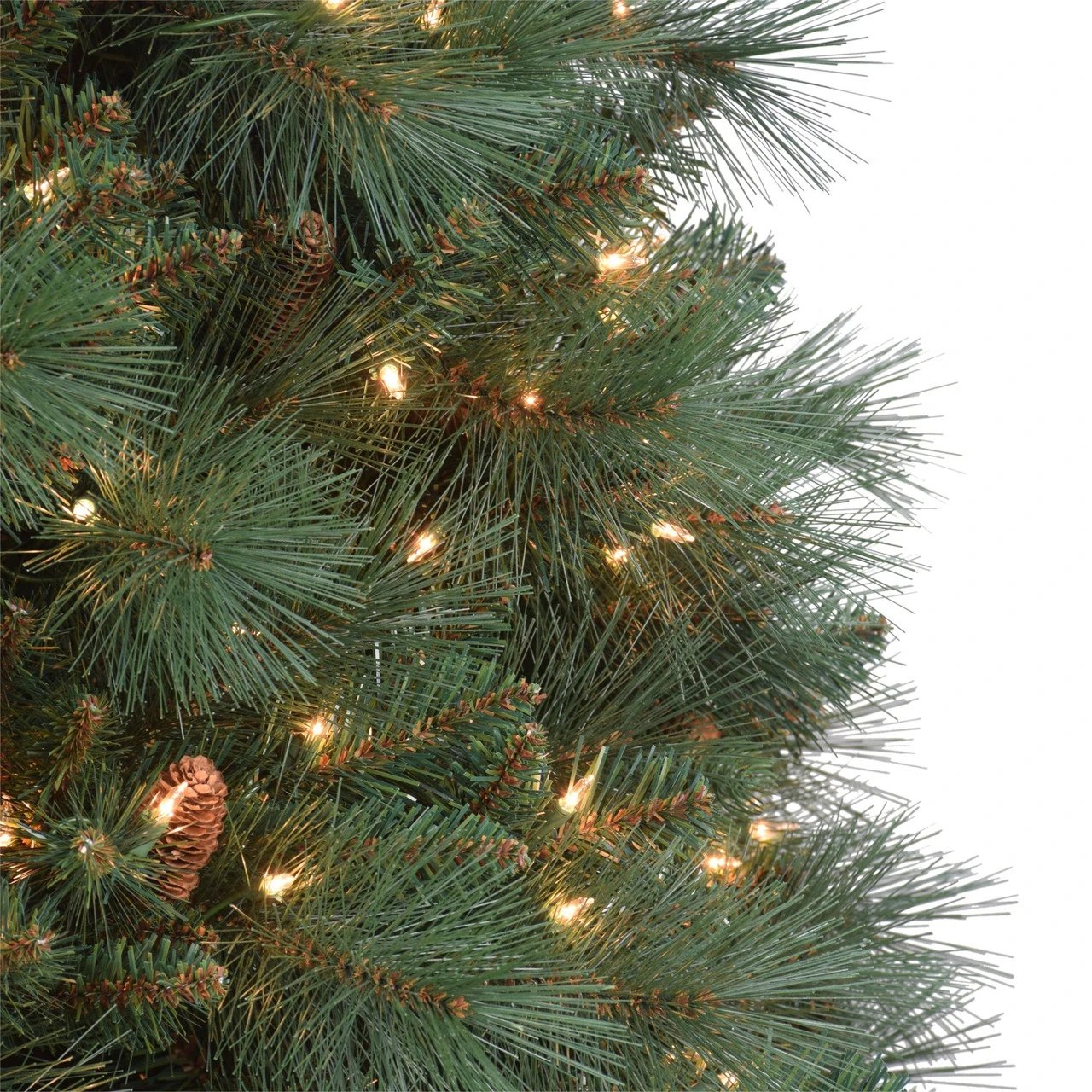 7.5' Pre-Lit Traditional Pine Artificial Christmas Tree, Clear Lights - Image 3