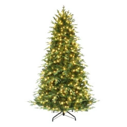 7.5' Pre-Lit LED Galveston Fir Artificial Christmas Tree, Color Select Lights
