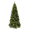 7.5' Pre-Lit Slim Pine Artificial Christmas Tree With Cashmere Tips And Clear Incandescent Lights