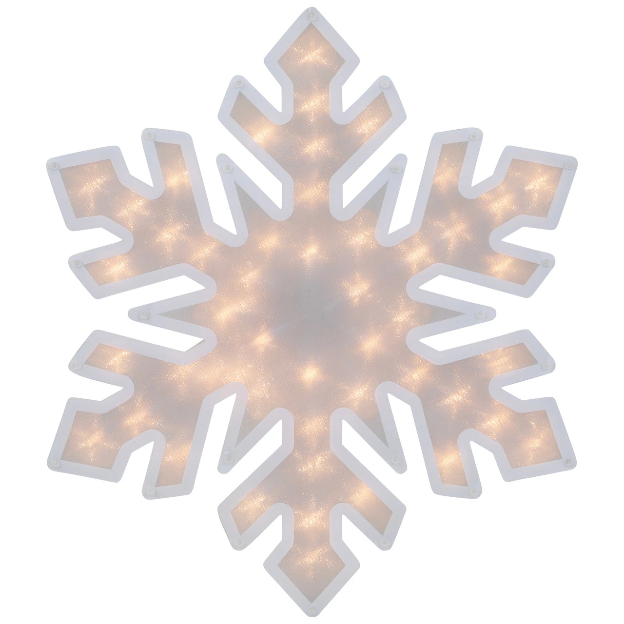 20" Lighted Snowflake Christmas Window Silhouette Decoration - Image 2