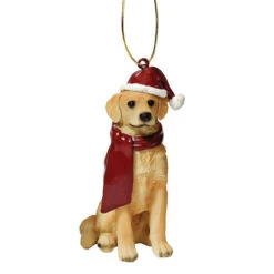 3.5" Golden Retriever Dog Christmas Ornament
