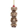 5" Brown And Red Elephant Hanging Christmas Ornament