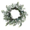 16.5" White Plastic Christmas Sparkling Wreath