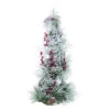 2' White Christmas Frosted Berry Pinecone Tree - Unlit