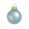 40ct Baby Blue Matte Glass Christmas Ball Ornaments 1.25" (30mm)