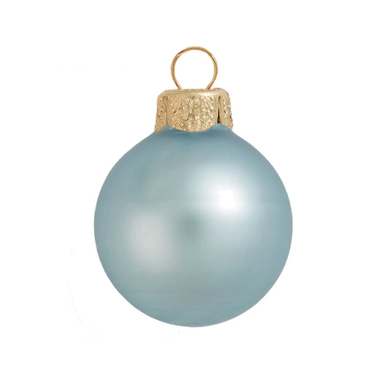 40ct Baby Blue Matte Glass Christmas Ball Ornaments 1.25" (30mm)