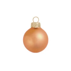 28ct Matte Mandarin Orange Glass Ball Christmas Ornament 2" (55mm)