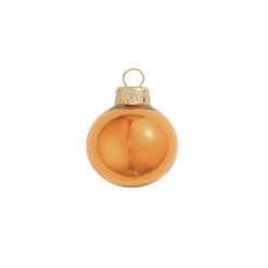 2ct Matte Mandarin Orange Glass Ball Christmas Ornament 6" (150mm)