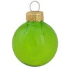 40ct Clear Green Glass Christmas Ball Ornaments 1.25" (30mm)