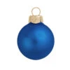 28ct Delft Blue Matte Glass Ball Christmas Ornaments 2" (50mm)