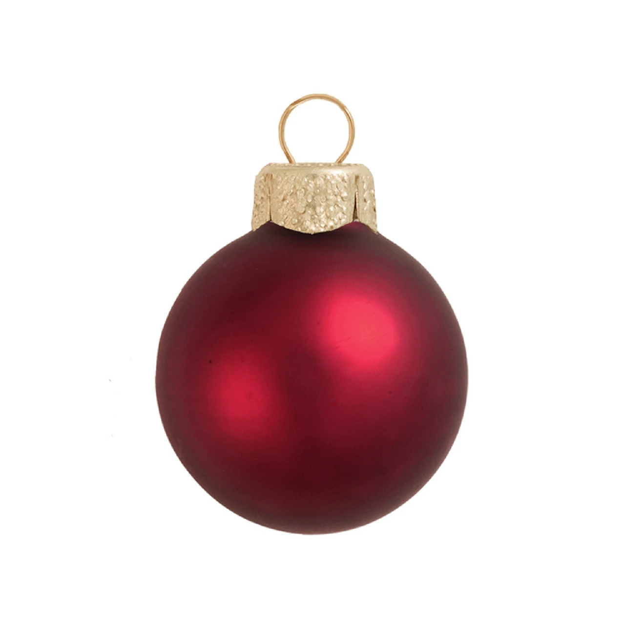 2ct Matte Bordeaux Red Glass Christmas Ball Ornaments 6" (150mm)