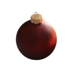 28ct Matte Burgundy Red Glass Ball Christmas Ornaments 2" (50mm)