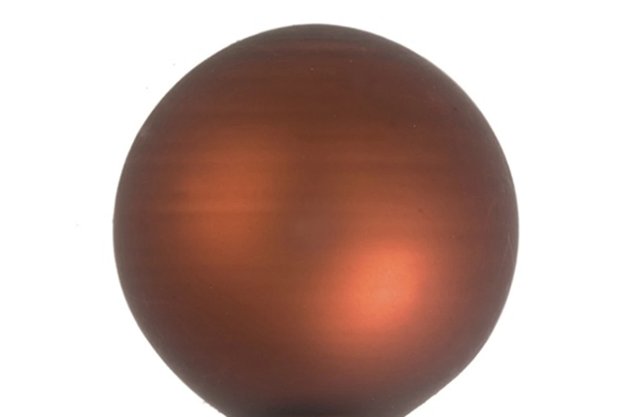 12ct Chocolate Brown Matte Glass Christmas Ball Ornaments 2.75" (70mm) - Image 2