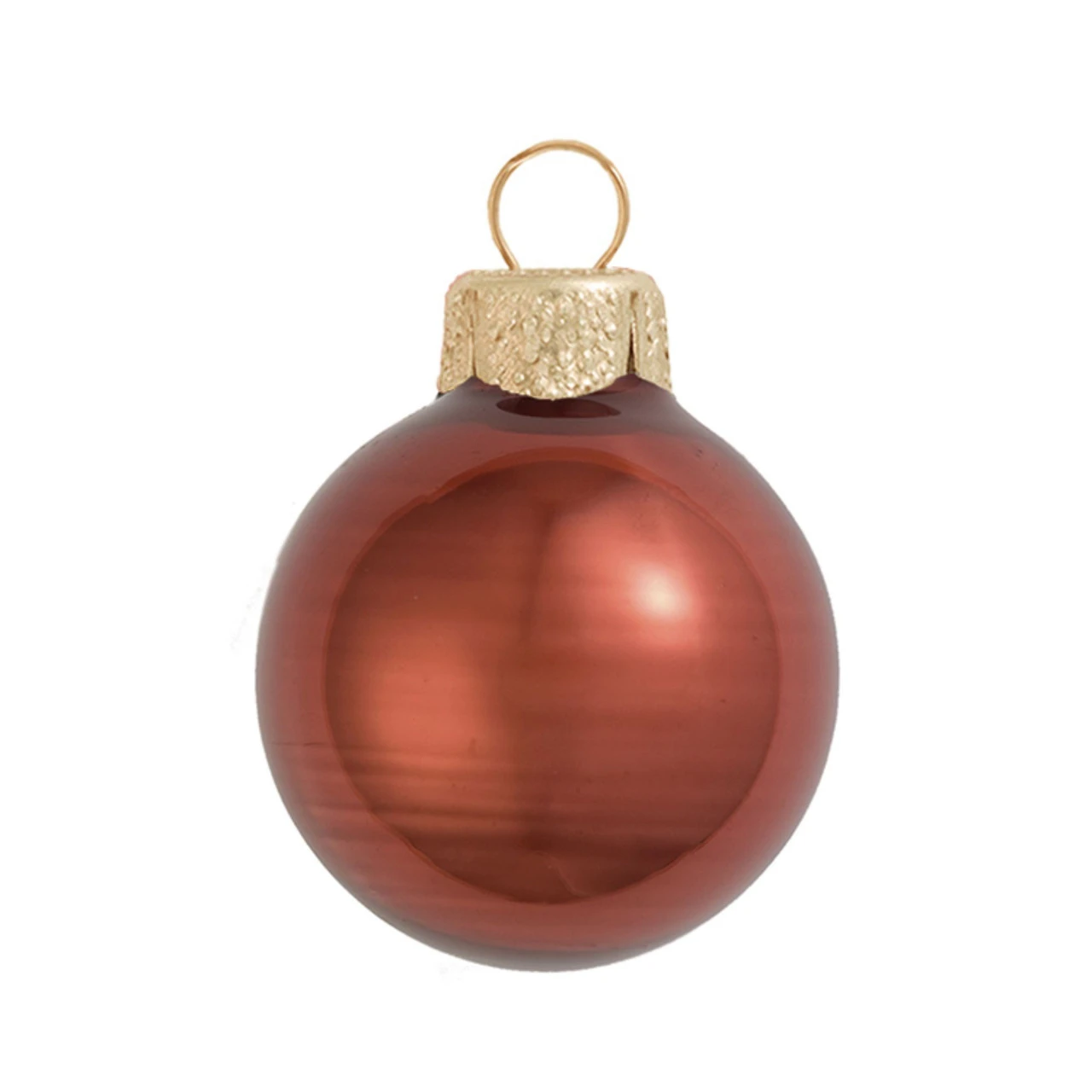 12ct Pearl Chocolate Brown Glass Ball Christmas Ornaments 2.75" (70mm)