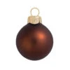 40ct Cocoa Brown Matte Glass Ball Christmas Ornaments 1.25" (30mm)
