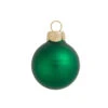 28ct Green Matte Glass Christmas Ball Ornaments 2" (50mm)