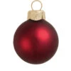 8ct Henna Red Matte Finish Glass Christmas Ball Ornaments 3.25" (80mm)