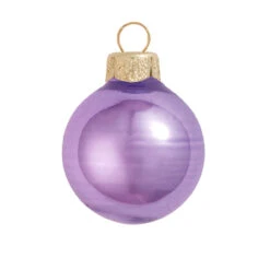 Shiny Lavender Purple Glass Ball Christmas Ornament 7" (180mm)
