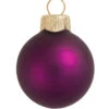 6ct Plum Purple Contemporary Matte Glass Christmas Ball Ornaments 4" (100mm)