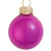 40ct Raspberry Pink And Gold Pearl Christmas Ball Ornaments 1.25" (30mm)