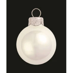 6ct Pearl White Polar Glass Ball Chistmas Ornaments 4" (100mm)