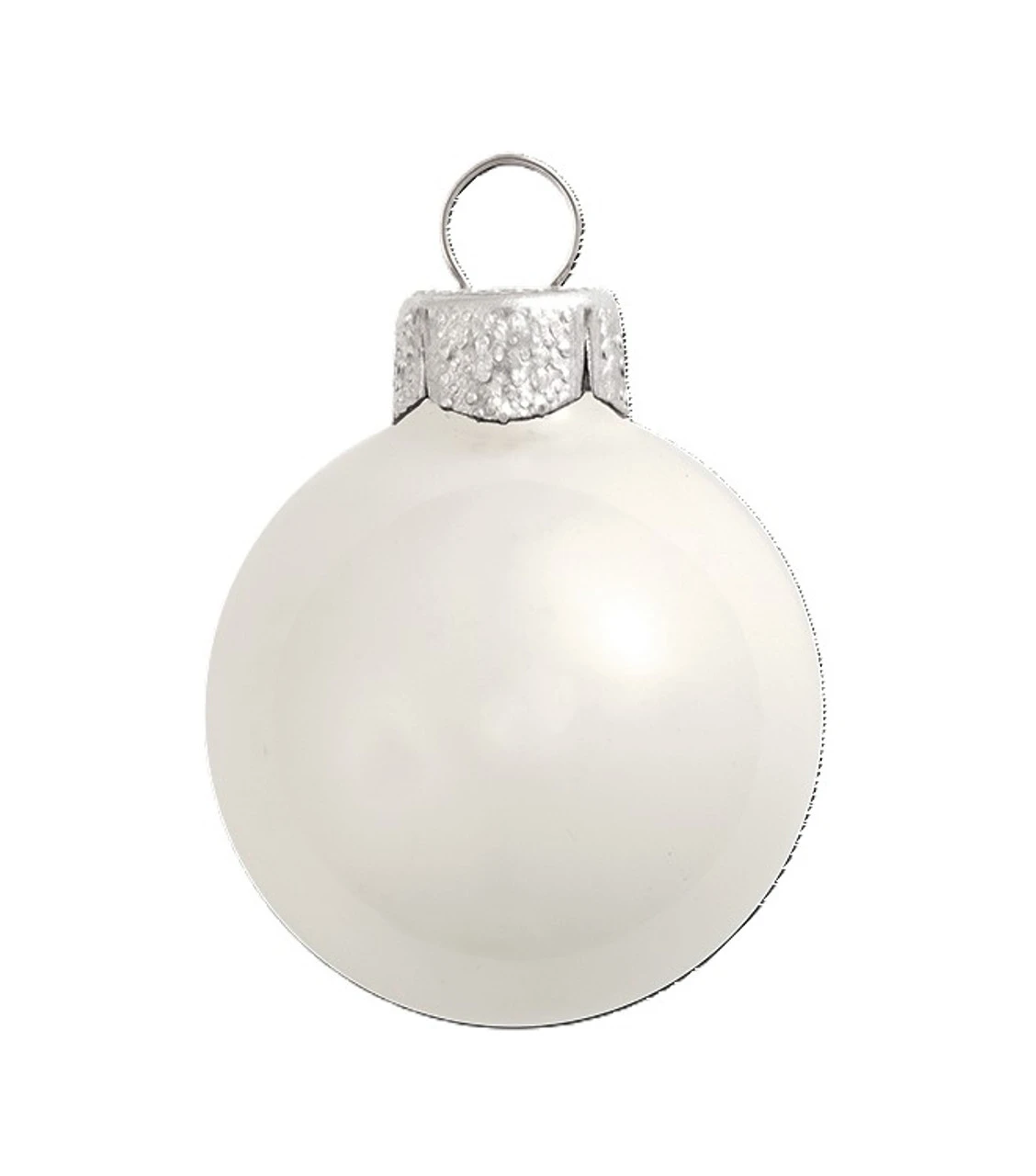 12ct White Shiny Glass Christmas Ball Ornaments 2.75" (70mm) - Image 2