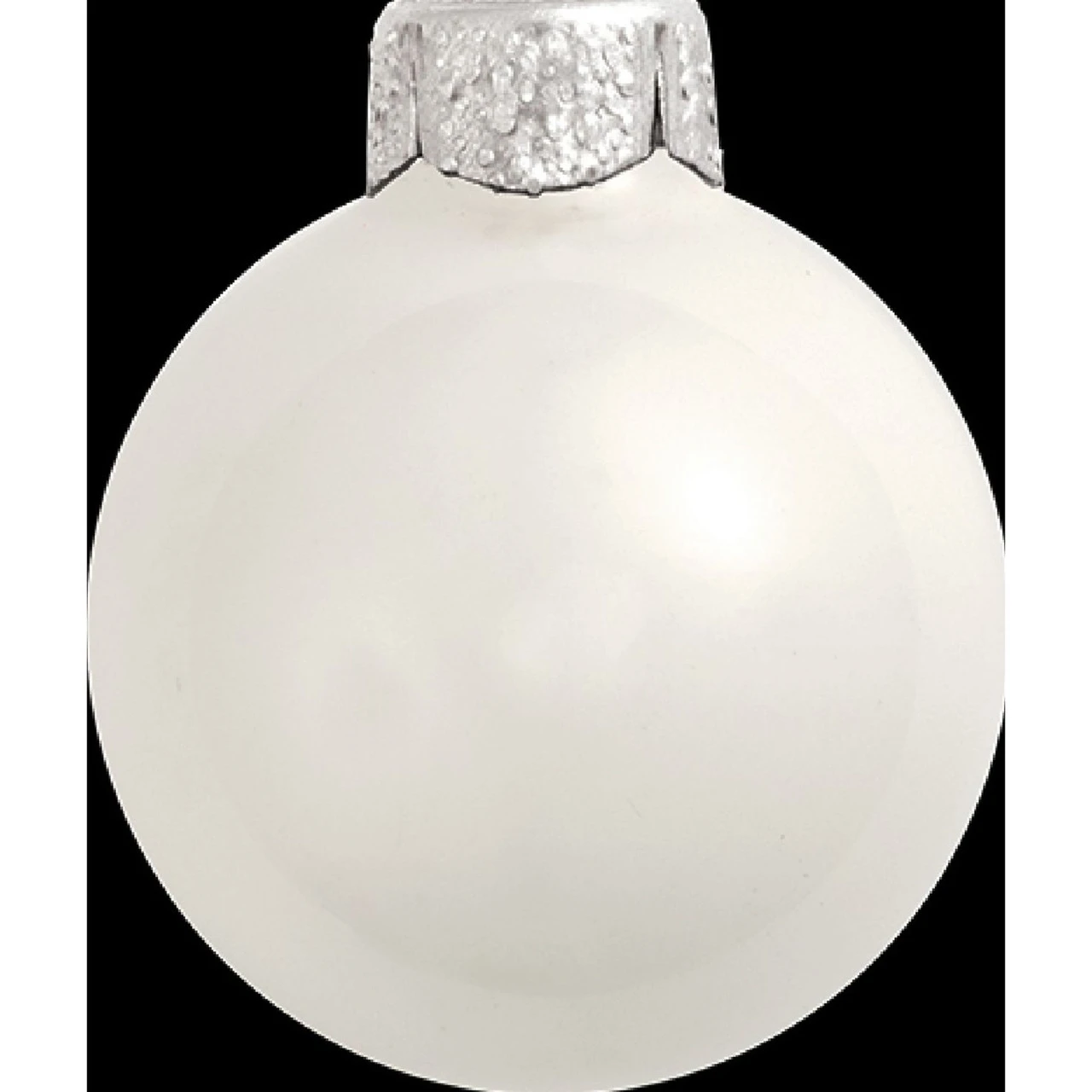 8ct Shiny White Glass Ball Christmas Ornaments 3.25" (80mm) - Image 2
