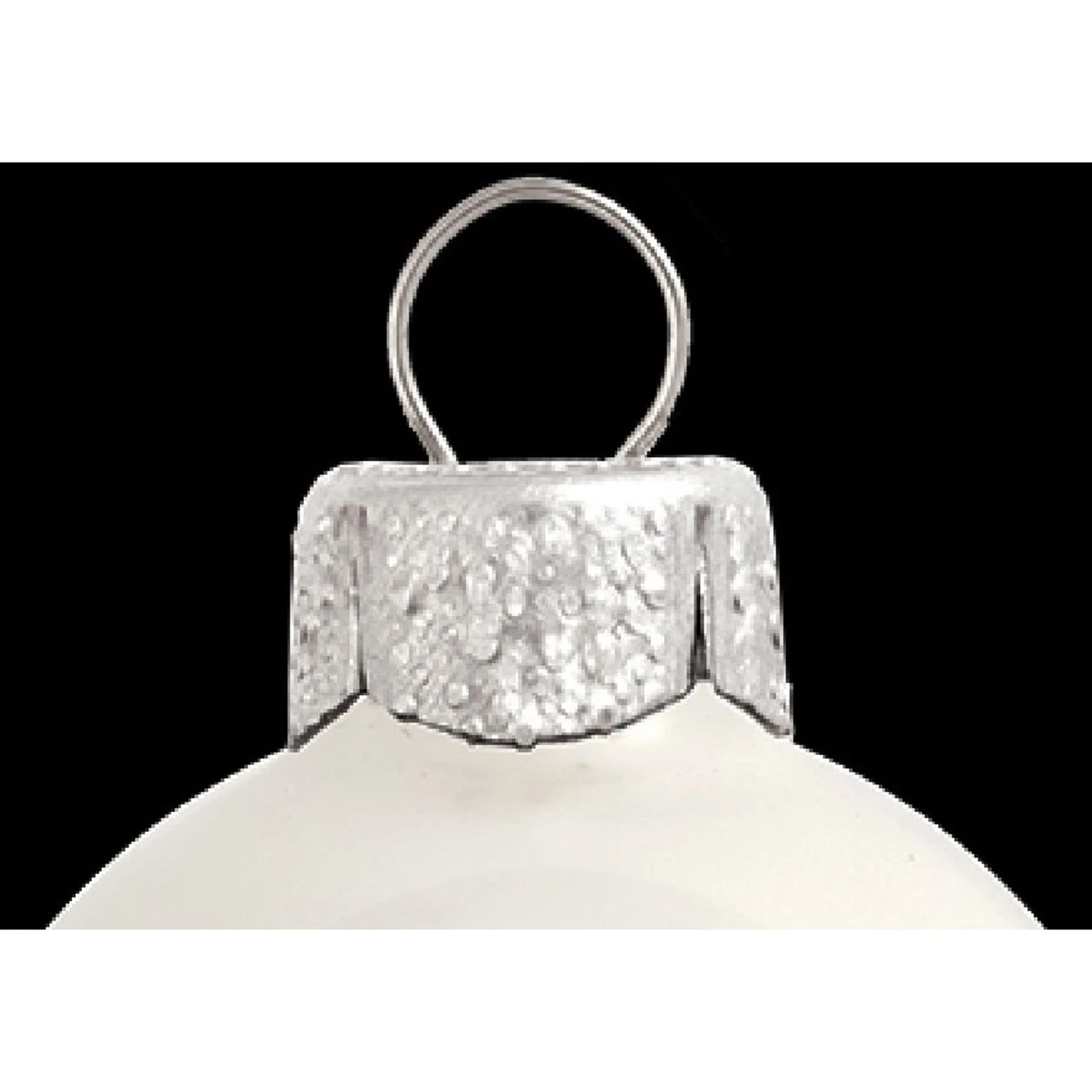 8ct Shiny White Glass Ball Christmas Ornaments 3.25" (80mm) - Image 3