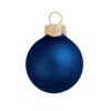 Matte Midnight Blue Glass Ball Christmas Ornament 7" (180mm)