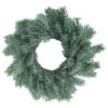 Traditional Frosted Green Pine Decorative Christmas Wreath - 12-Inch, Unlit