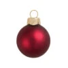 6ct Bordeaux Red And Gold Matte Glass Christmas Ball Ornaments 4" (100mm)