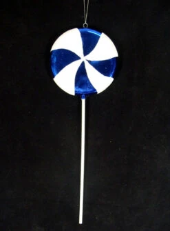 40" Blueberry Swirl Lollipop Christmas Ornament